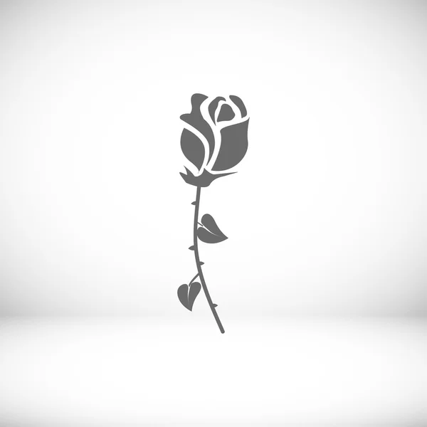 Rózsa lapos ikon — Stock Vector