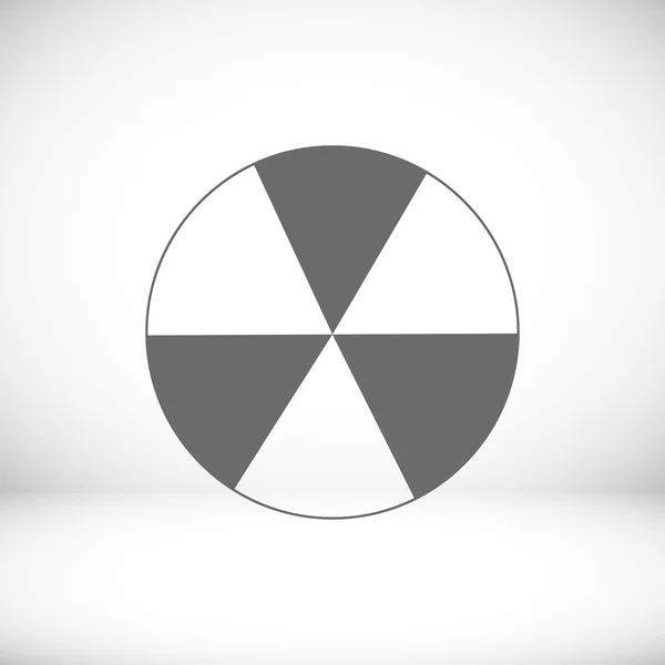 放射性标记喷涂金属桶图标上 — 图库矢量图片