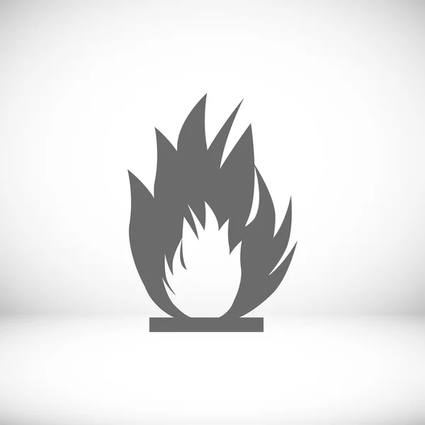 Ikona plamene ohně — Stockový vektor