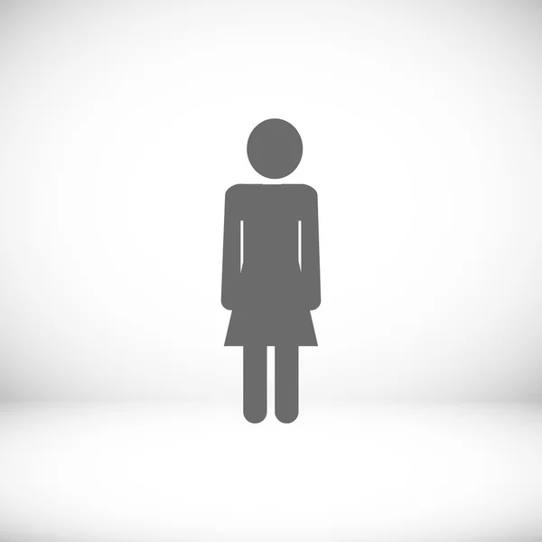 Vrouw platte pictogram — Stockvector
