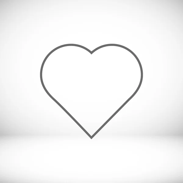 Icône coeur plat — Image vectorielle