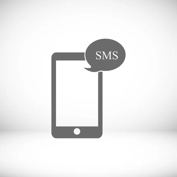Mobilní telefon sms ikona — Stockový vektor