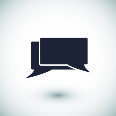  İletileri düz simgesi 