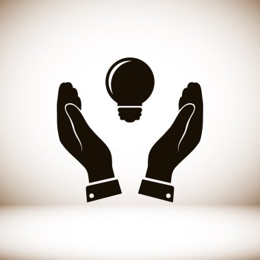 elinde ampul simgesi