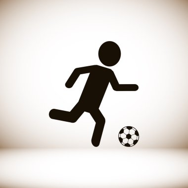 Futbol, futbol oyuncu siluet simge