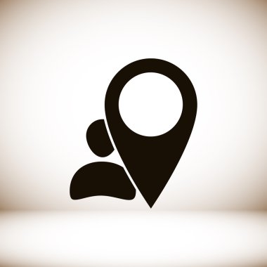 İşaretçi düz simgesi 