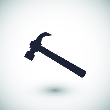 Çekiç düz simgesi