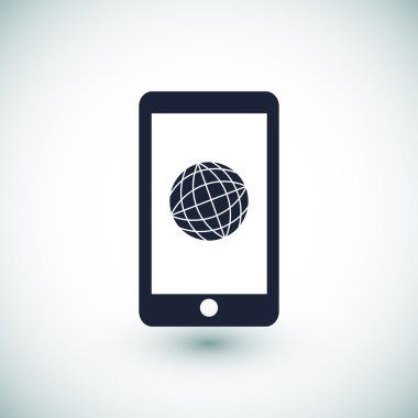 Akıllı Telefon Düz Simgesi