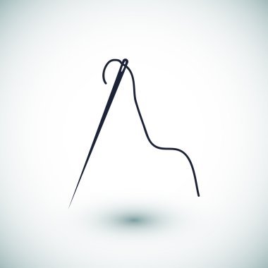 İş parçacığı ve iğne simgesi