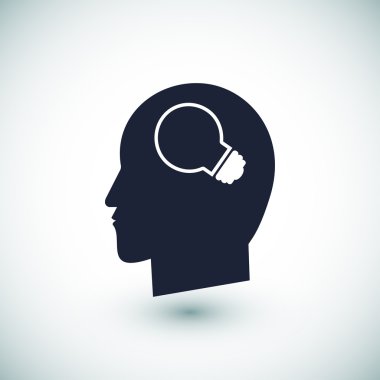 Yaratıcı fikirler ampul simgesi