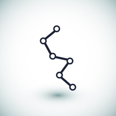 Diyagram düz simgesi 