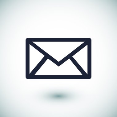  İletileri düz simgesi 