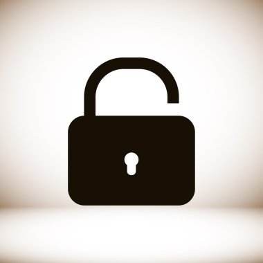 düz kilit simgesi