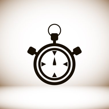 Stopwatch Düz Simgesi