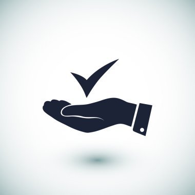 düz simgesi onaylamak