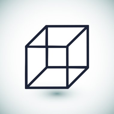 küp düz simgesi