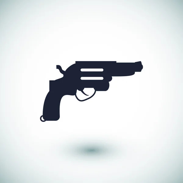 Revólver pistola icono — Vector de stock