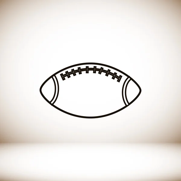Rugbybollsikon — Stock vektor