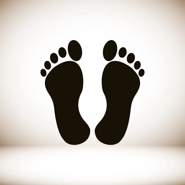 Ícone plano dos pés —  Vetores de Stock