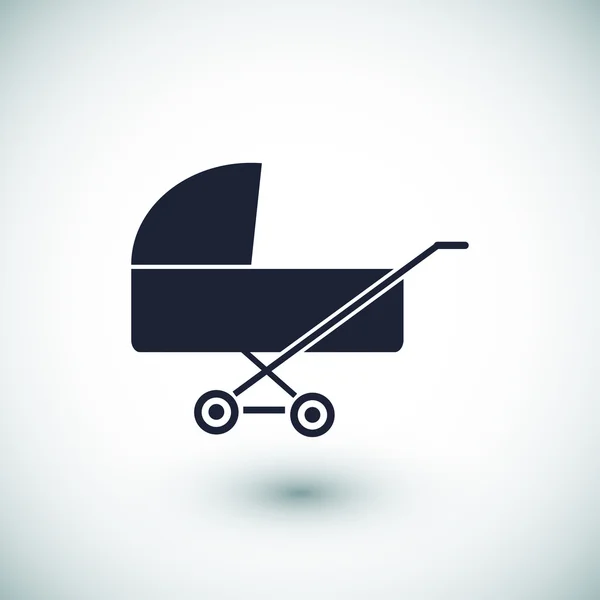 Icône poussette bébé — Image vectorielle