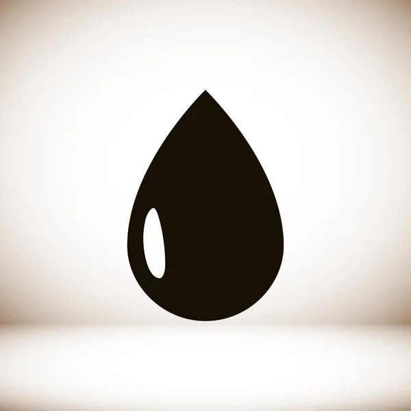 Icono de gota negra — Vector de stock