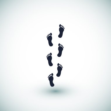 ayak izi düz simgesi