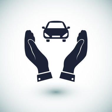 elinde araba simgesi