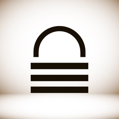 düz kilit simgesi