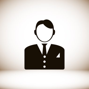  İşadamı Düz Simge