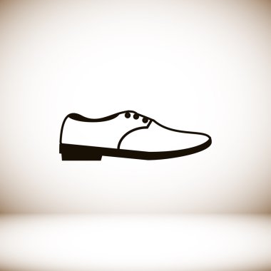 Ayakkabı düz simgesi