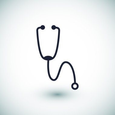 stetoskop düz simgesi