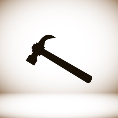 Çekiç düz simgesi