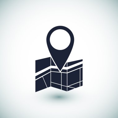 harita simgesi iğne ile