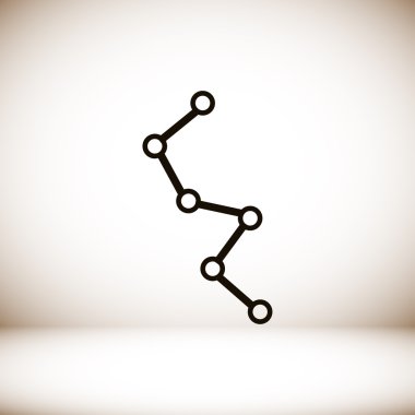 Diyagram düz simgesi 