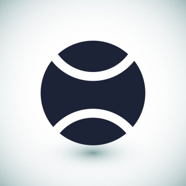 Tenis topu düz simgesi