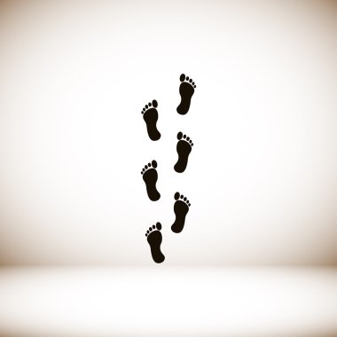 ayak izi düz simgesi