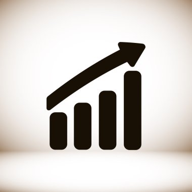 iş grafik düz simgesi