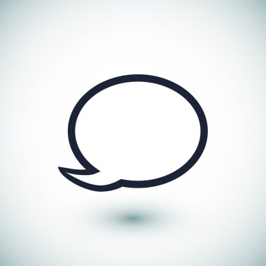 Konuşma balonu düz simgesinin