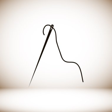 İş parçacığı ve iğne simgesi