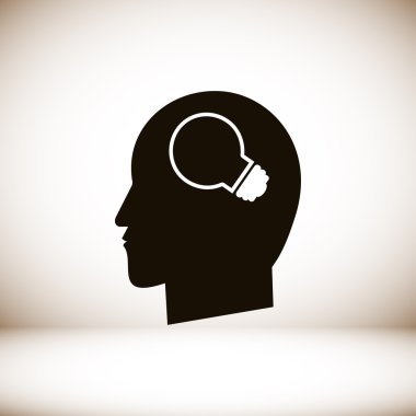 Yaratıcı fikirler ampul simgesi