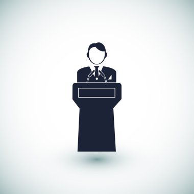  Hoparlör standlar podyum arkasında