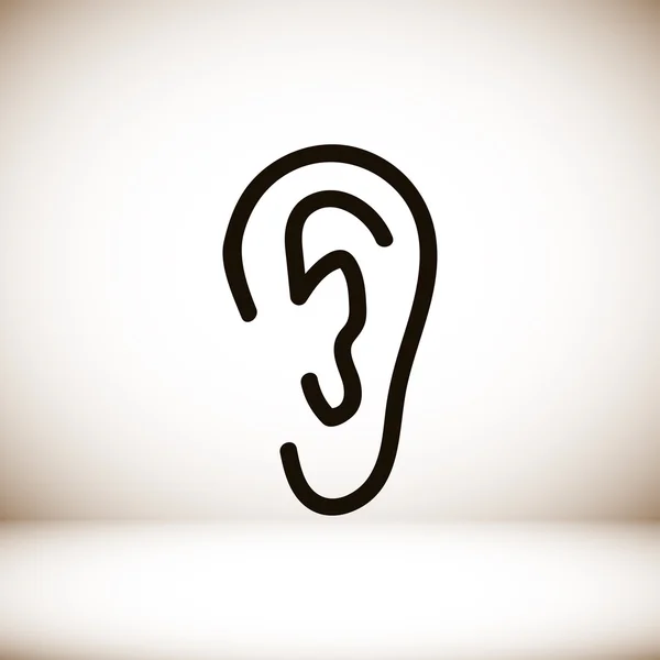 Human ear icon — Stock Vector