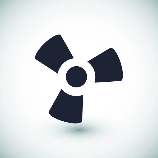 Zwarte ventilator en propeller pictogram — Stockvector