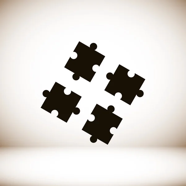 Puzzle ploché ikony — Stockový vektor