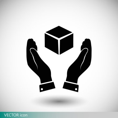 insan elinde küp simgesini