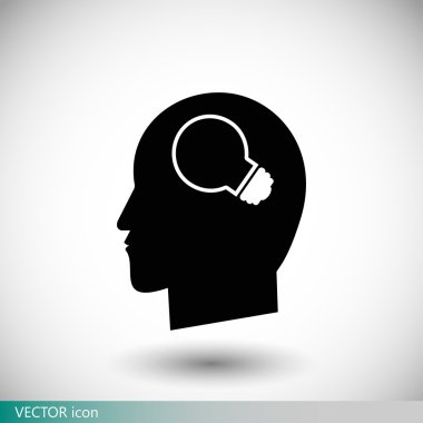 Yaratıcı fikirler ampul simgesi