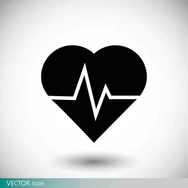 Ícone do vetor batimento cardíaco —  Vetores de Stock