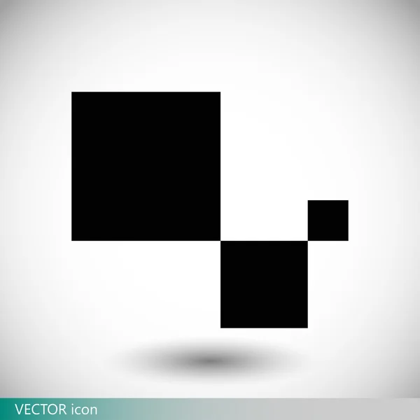 Cubes flat icon — Stock Vector