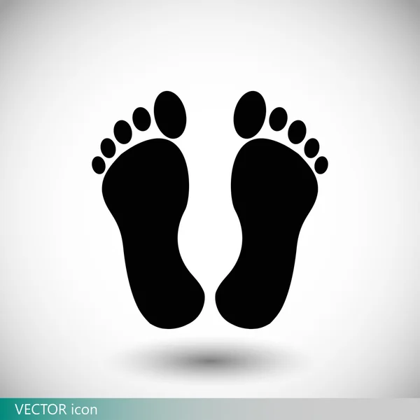 İnsan ayak izleri simgesi — Stok Vektör