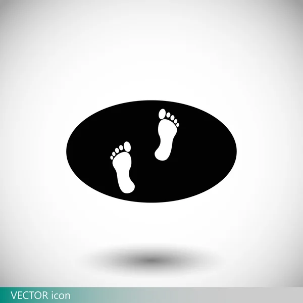 Ikone menschlicher Fußabdrücke — Stockvektor